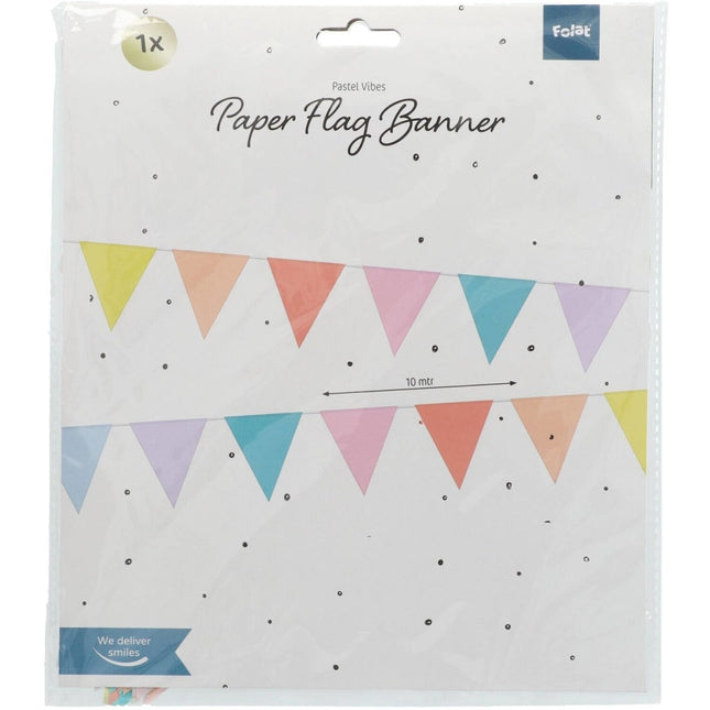 Vlaggenlijn Pastel 10m van Folat koop je bij Partywinkel
