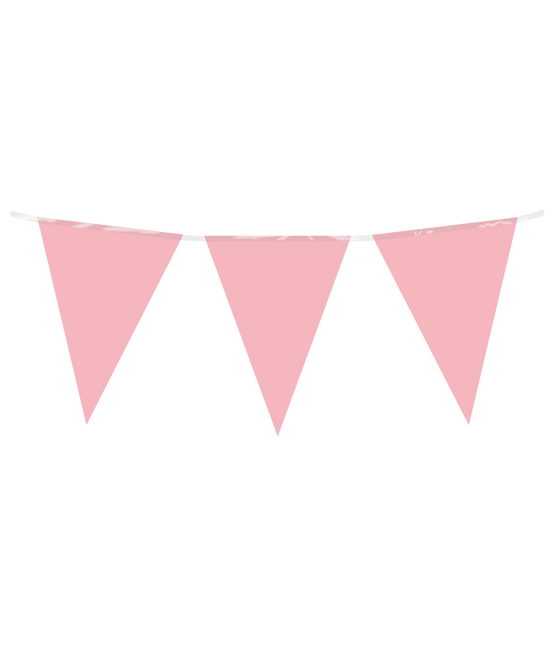 Vlaggenlijn pastel roze van Paper Dreams koop je bij Partywinkel