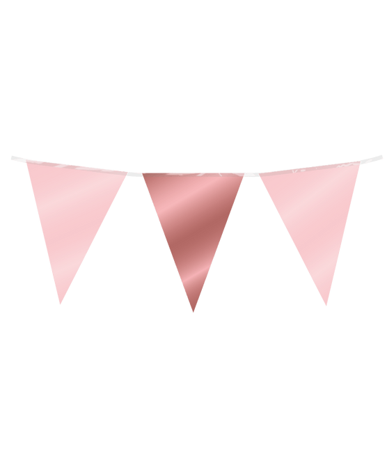 Vlaggenlijn roze rosegoud van Paper Dreams koop je bij Partywinkel