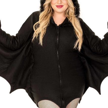 Vleermuis Jurk Zwart Dames Plus Size Leg Avenue van Leg Avenue koop je bij Partywinkel