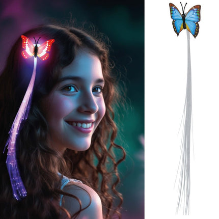 Vlinder Hair Extension Met Licht 33cm van Fiestas Guirca koop je bij Partywinkel