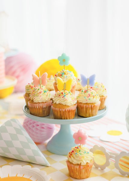 Vlinder Kaarsen 3,5cm 5st van Partydeco koop je bij Partywinkel