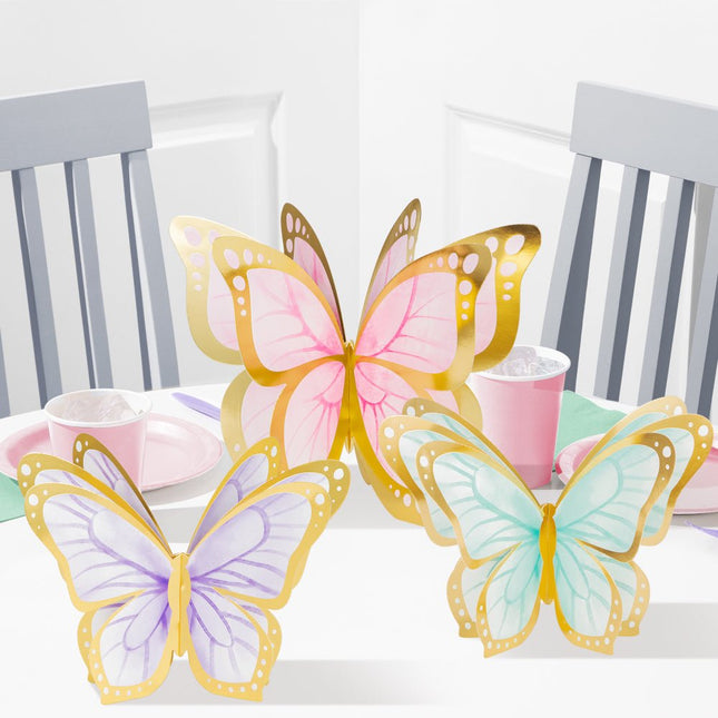 Vlinder Tafeldecoratie 3st van Creative Converting koop je bij Partywinkel