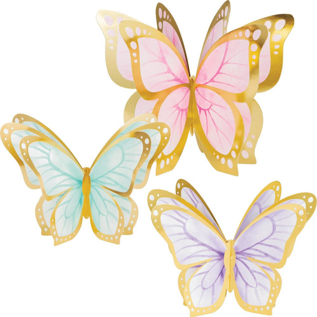 Vlinder Tafeldecoratie 3st van Creative Converting koop je bij Partywinkel