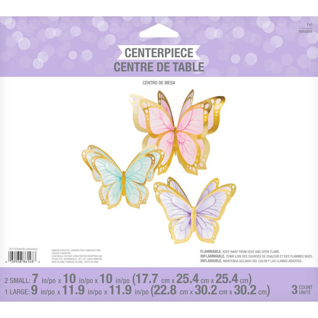 Vlinder Tafeldecoratie 3st van Creative Converting koop je bij Partywinkel
