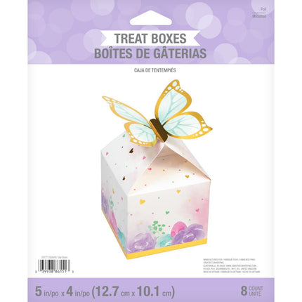 Vlinder Uitdeelbox 13cm 8st van Creative Converting koop je bij Partywinkel