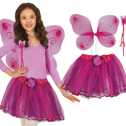 Vlinder Verkleedset Roze Meisje 2 delig van Fiestas Guirca koop je bij Partywinkel