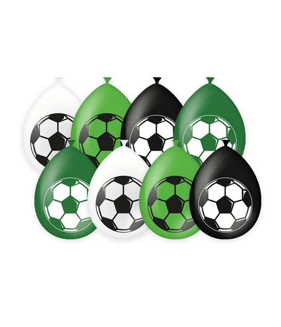 Voetbal Ballonnen Groen 30cm 8st van Paper Dreams koop je bij Partywinkel
