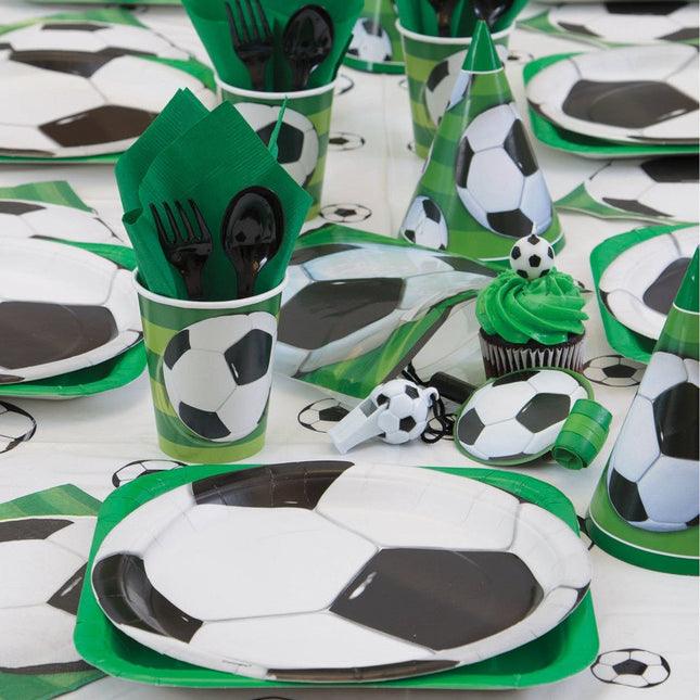 Voetbal Gebaksbordjes 17,5cm 8st van Unique koop je bij Partywinkel