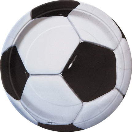 Voetbal Gebaksbordjes 17,5cm 8st van Unique koop je bij Partywinkel