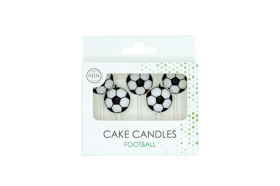 Voetbal Kaarsen 4cm 5st van WeFiesta koop je bij Partywinkel