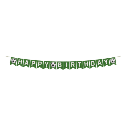 Voetbal Letterslinger Happy Birthday 6m van WeFiesta koop je bij Partywinkel