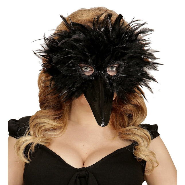 Vogel Masker Zwart van Widmann koop je bij Partywinkel