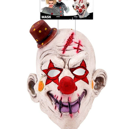 VOLLEDIG MASKER KILLER CLOWN MET HOED van Widmann koop je bij Partywinkel