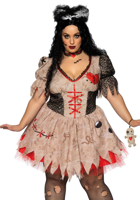 Voodoo Pop Jurk Dames Plus Size Leg Avenue van Leg Avenue koop je bij Partywinkel