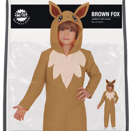 Vos Onesie Bruin Beige Kind van Fiestas Guirca koop je bij Partywinkel
