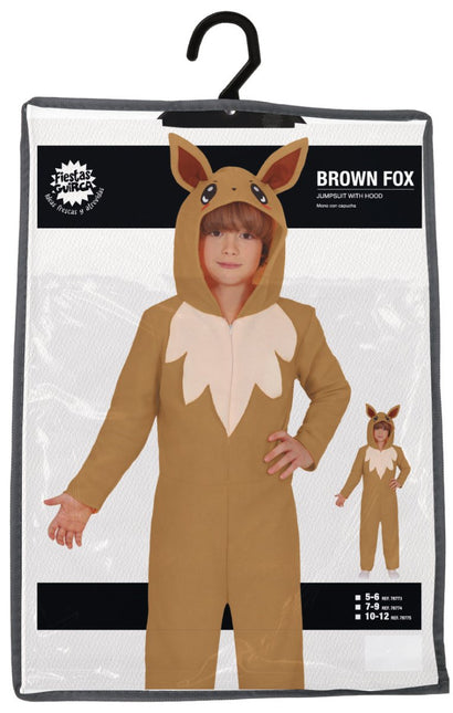 Vos Onesie Bruin Beige Kind van Fiestas Guirca koop je bij Partywinkel