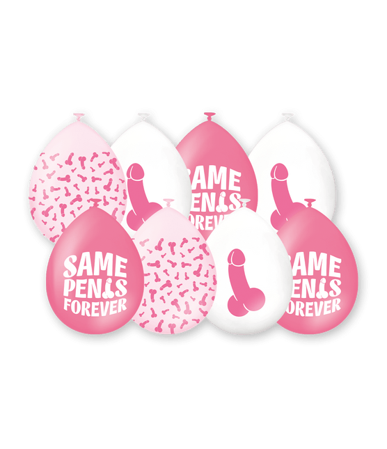 Vrijgezellenfeest Ballonnen Same Penis Forever 30cm 8st van Paper Dreams koop je bij Partywinkel