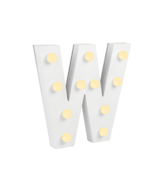 W Licht Letter 16,5cm van Paper Dreams koop je bij Partywinkel