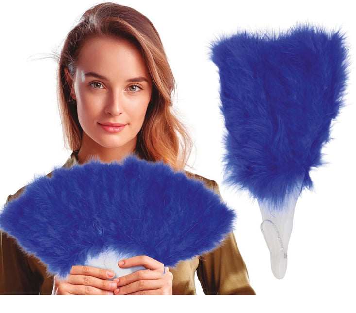 Waaier Blauwe Veren van Fiestas Guirca koop je bij Partywinkel