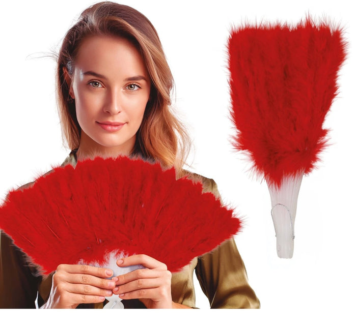 Waaier Rode Veren van Fiestas Guirca koop je bij Partywinkel