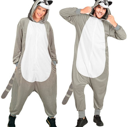 Wasbeer Jumpsuit met Kap van Widmann koop je bij Partywinkel