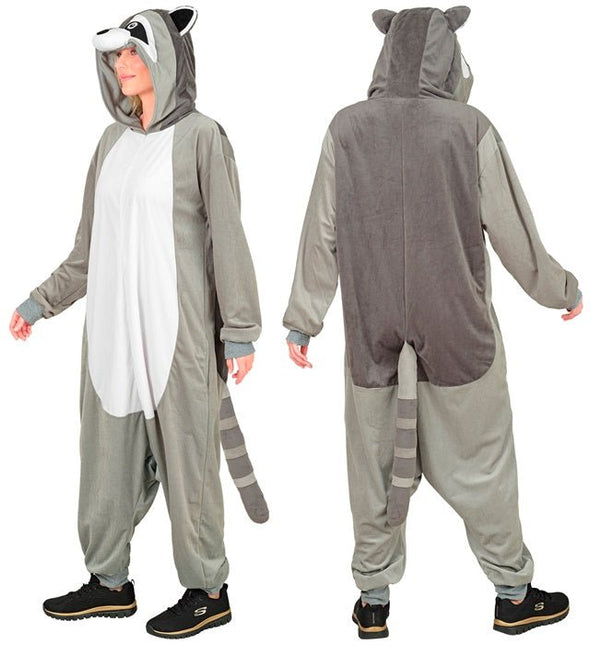 Wasbeer Jumpsuit met Kap van Widmann koop je bij Partywinkel