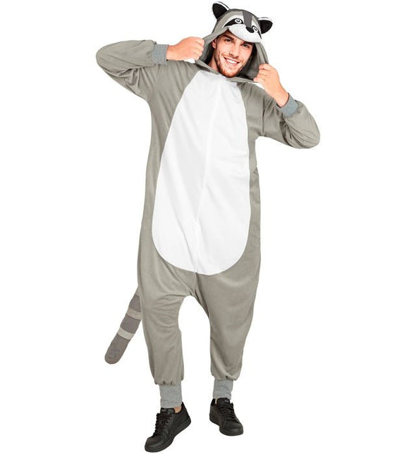 Wasbeer Jumpsuit met Kap van Widmann koop je bij Partywinkel