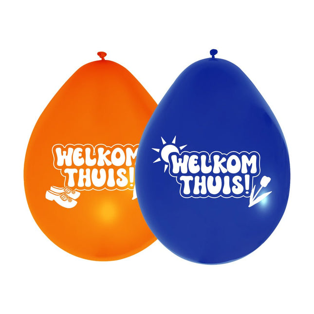 Welkom Thuis Ballonnen Gekleurd 30cm 8st van WeFiesta koop je bij Partywinkel