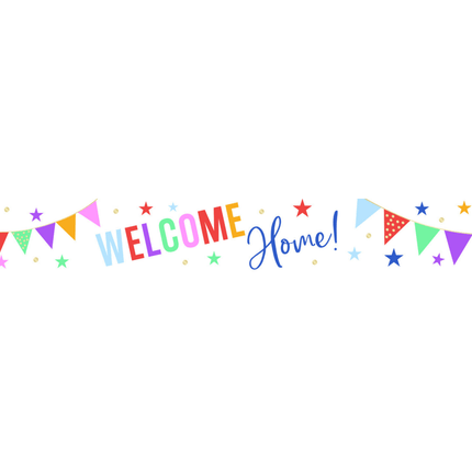 Welkom Thuis Banner 2,74m van Unique koop je bij Partywinkel