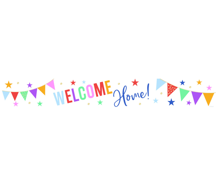 Welkom Thuis Banner 2,74m van Unique koop je bij Partywinkel
