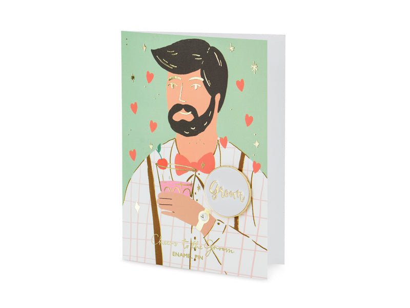 Wenskaart Groom 15cm van Partydeco koop je bij Partywinkel