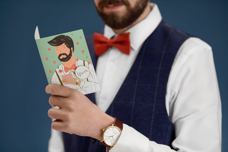Wenskaart Groom 15cm van Partydeco koop je bij Partywinkel