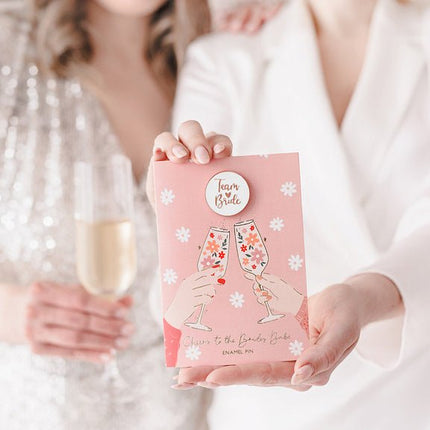 Wenskaart Team Bride 15cm van Partydeco koop je bij Partywinkel