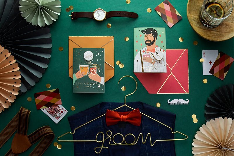 Wenskaart Team Groom 15cm van Partydeco koop je bij Partywinkel