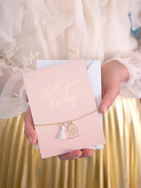 Wenskaart Will You Be Armband 14,8cm van Partydeco koop je bij Partywinkel