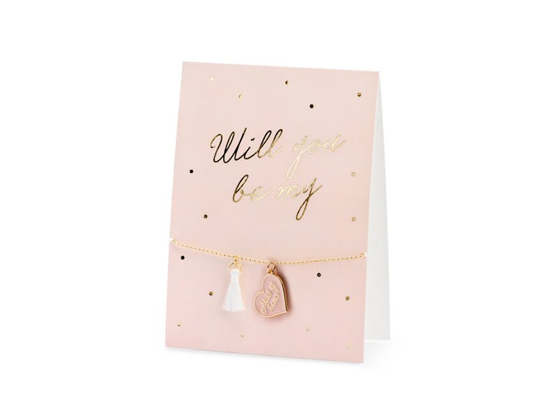 Wenskaart Will You Be Armband 14,8cm van Partydeco koop je bij Partywinkel