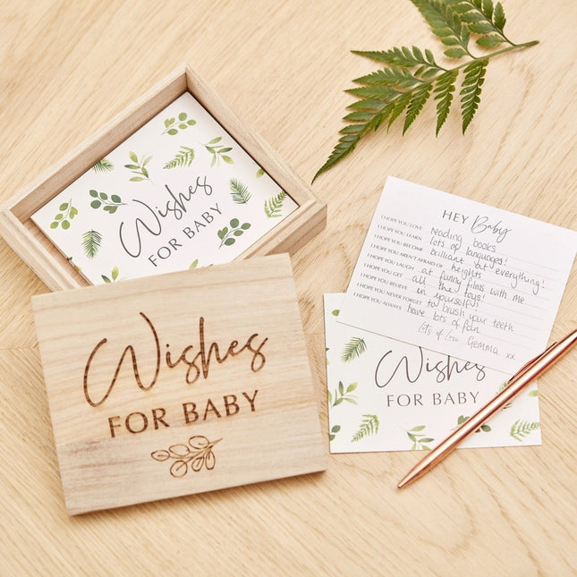 Wenskaarten Box Baby Hout van Ginger Ray koop je bij Partywinkel