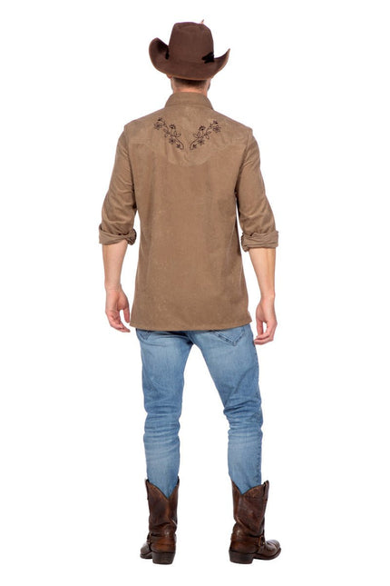 Western Blouse Bruin Heren van Wilbers & Wilbers koop je bij Partywinkel