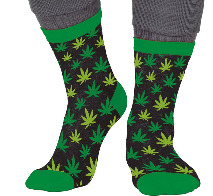 Wiet Sokken Zwart Groen Volwassenen van Fiestas Guirca koop je bij Partywinkel