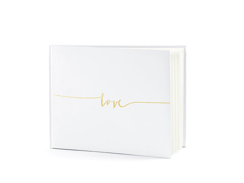 Wit Gastenboek Love 24cm van Partydeco koop je bij Partywinkel