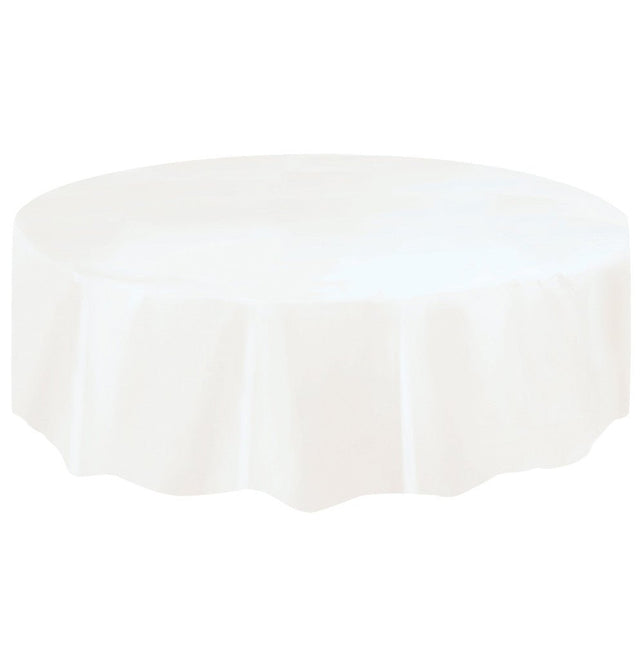 Wit Tafelkleed Rond 2,13m van Unique koop je bij Partywinkel
