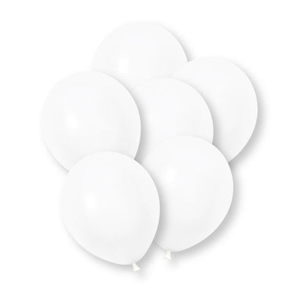 Witte Ballonnen Latex Basic 30cm 10st van Unique koop je bij Partywinkel