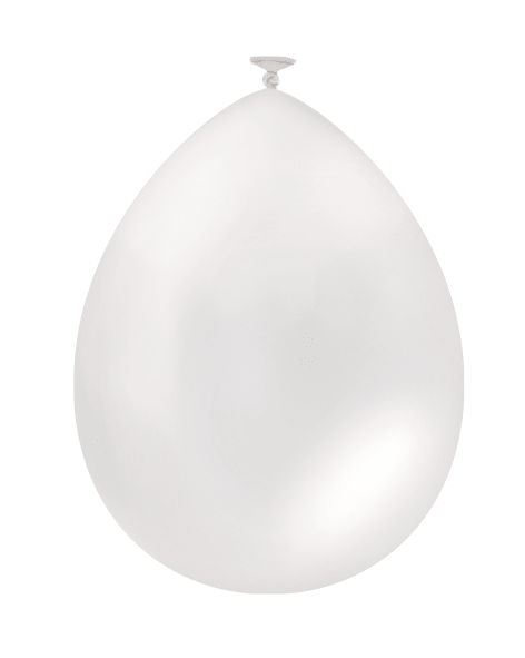 Witte Ballonnen Metallic 30cm 10st van Paper Dreams koop je bij Partywinkel