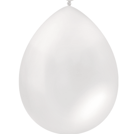 Witte Ballonnen Metallic 30cm 25st van Paper Dreams koop je bij Partywinkel