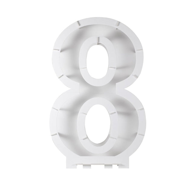 Witte Ballonnen Standaard 8 Jaar 81cm van Ginger Ray koop je bij Partywinkel