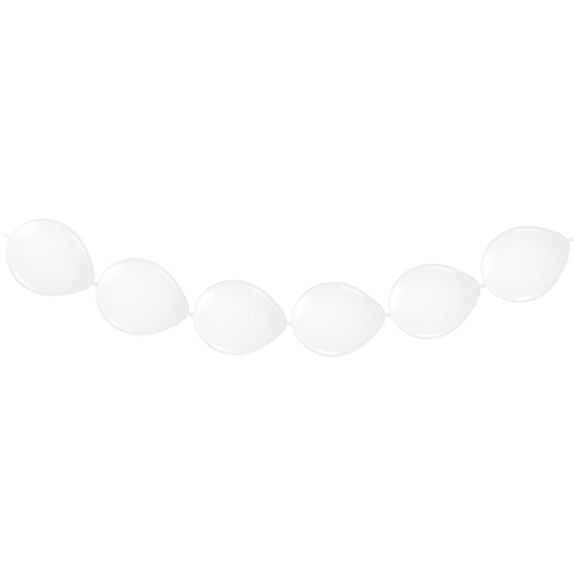 Witte Ballonnenslinger 3m 8st van Folat koop je bij Partywinkel
