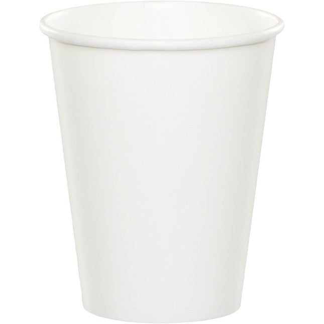 Witte Bekers 256ml 24st van Creative Converting koop je bij Partywinkel