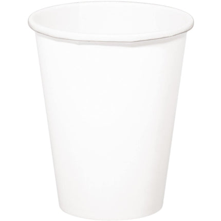 Witte Bekers Karton 350ml 8st van Folat koop je bij Partywinkel
