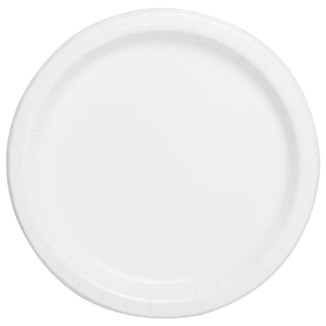 Witte Borden 17,5cm 8st van Unique koop je bij Partywinkel